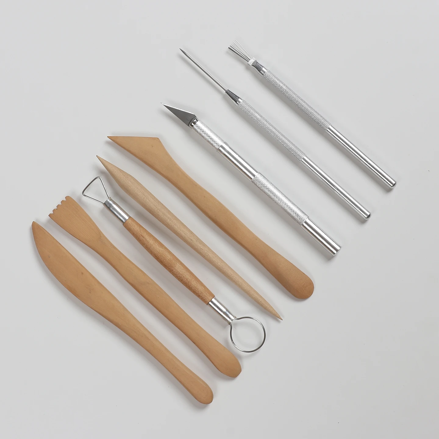 8 Piece Set Pottery Tool Trimming Carving Knives Seven Needles Detail Needles for Detail Texture Processing Suitable for Handmad view 5