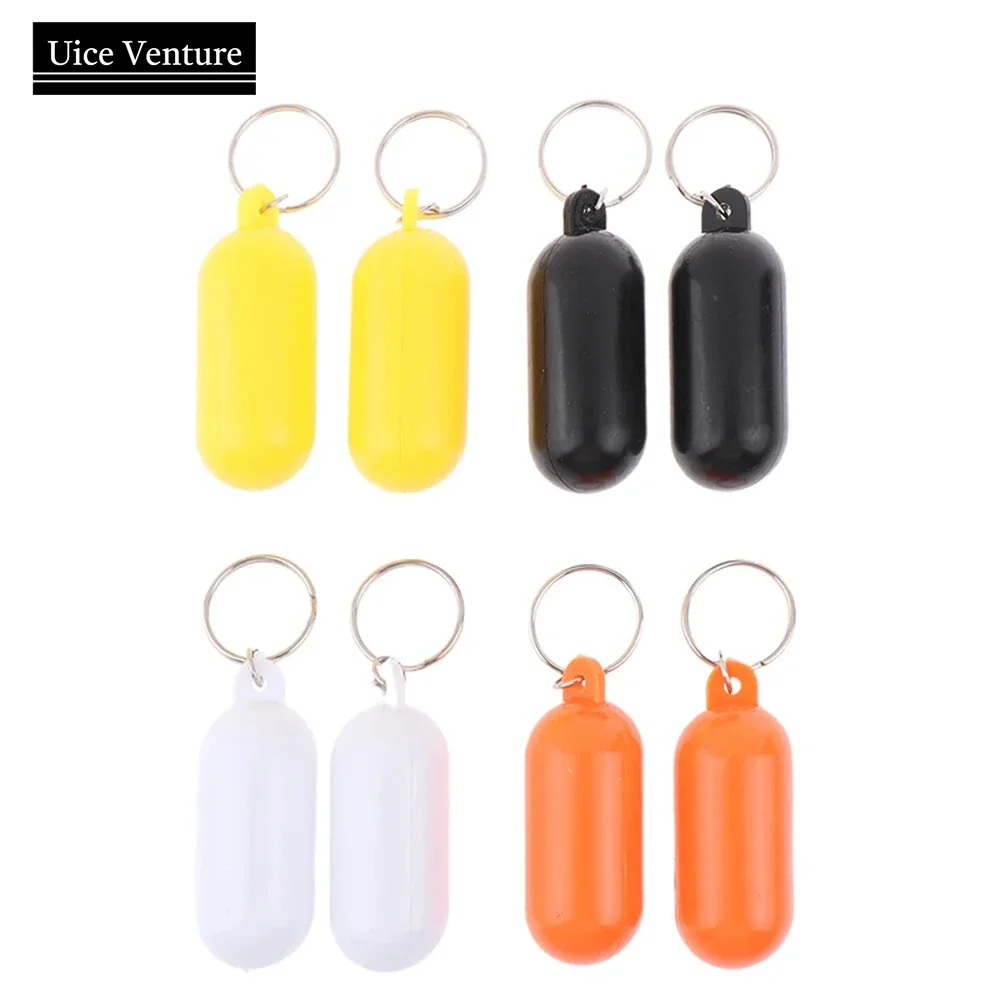 2pcs Key Ring Floating Keychain Comfortable Yellow Abs Float Keychain Marine Sailing Boat For Boating Trips Buoyant Key Ring