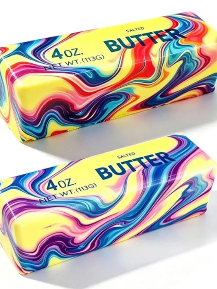 Bunte, langsam aufsteigende Butter-Squishies: Sensorisches Stressabbau-Spielzeug-Set – Weiche & dehnbare Quetschfiguren für Partygeschenke