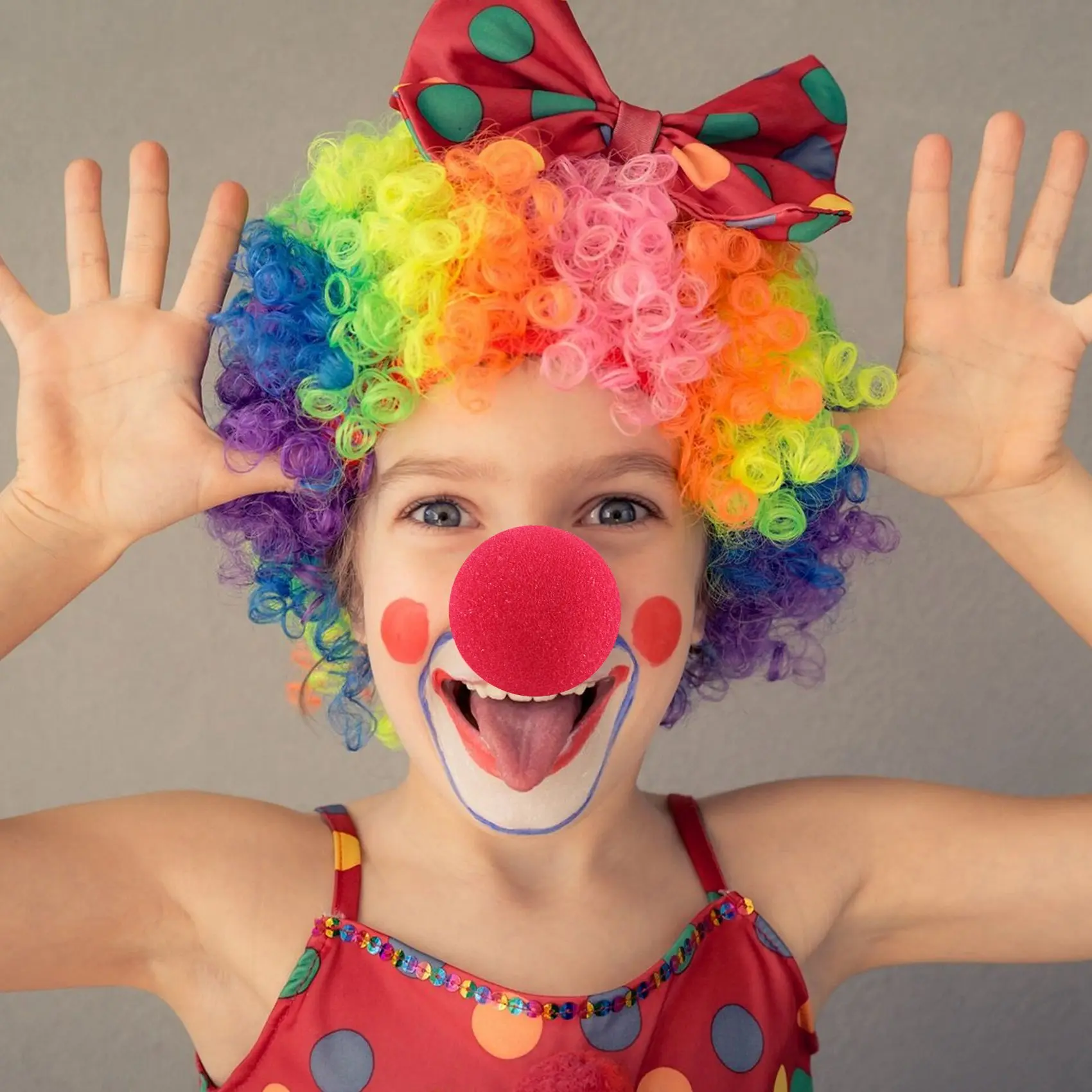 60 ชิ้น Red Clown Noses คอสเพลย์จมูกจมูกโฟมสําหรับคริสต์มาสฮาโลวีน Carnival เครื่องแต่งกาย Dress Up