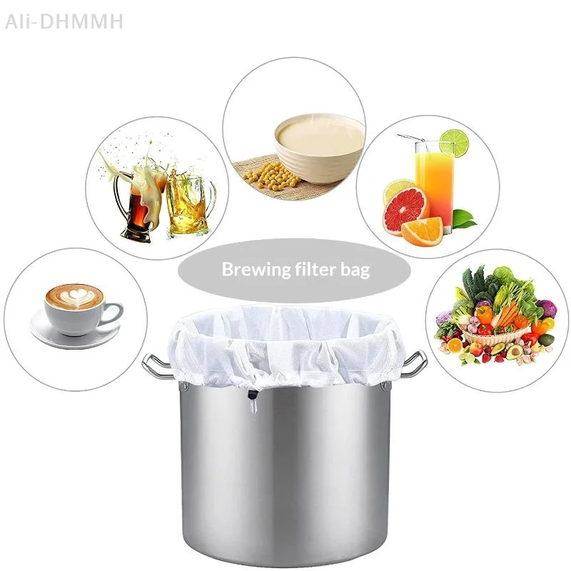 ZLinKJ Cylindrical Nylon Filter Bags Reusable Washable Fine Mesh Various Sizes for Home Brewing Cold Drip Coffee Nut Milk