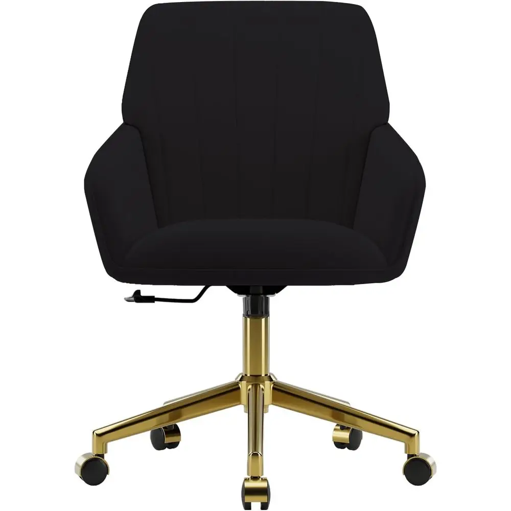 

Velvet Home Oice Chairs with Gold Base, Height Adjustable 360 Degree Swivel Desk Chair with Wheels, Upholstered Tuted ern Vanity