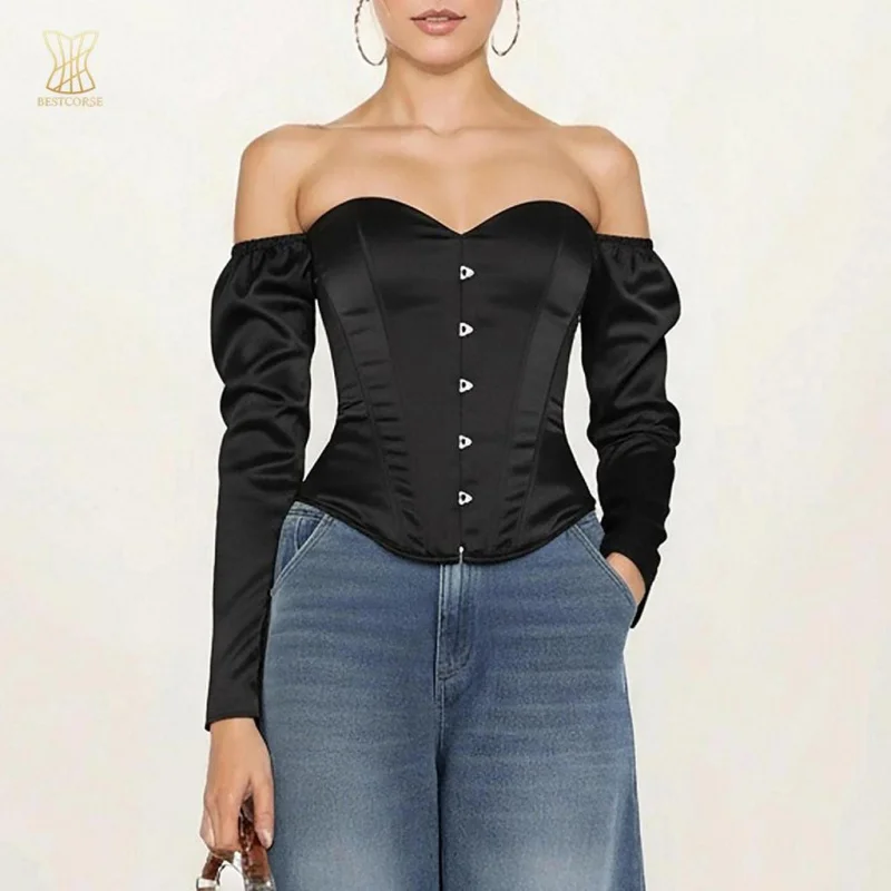 

XS 6XL Pink White Black Satin Corset Top Plus Size For Women Overbust Korset Gothic For Party Halloween Christma