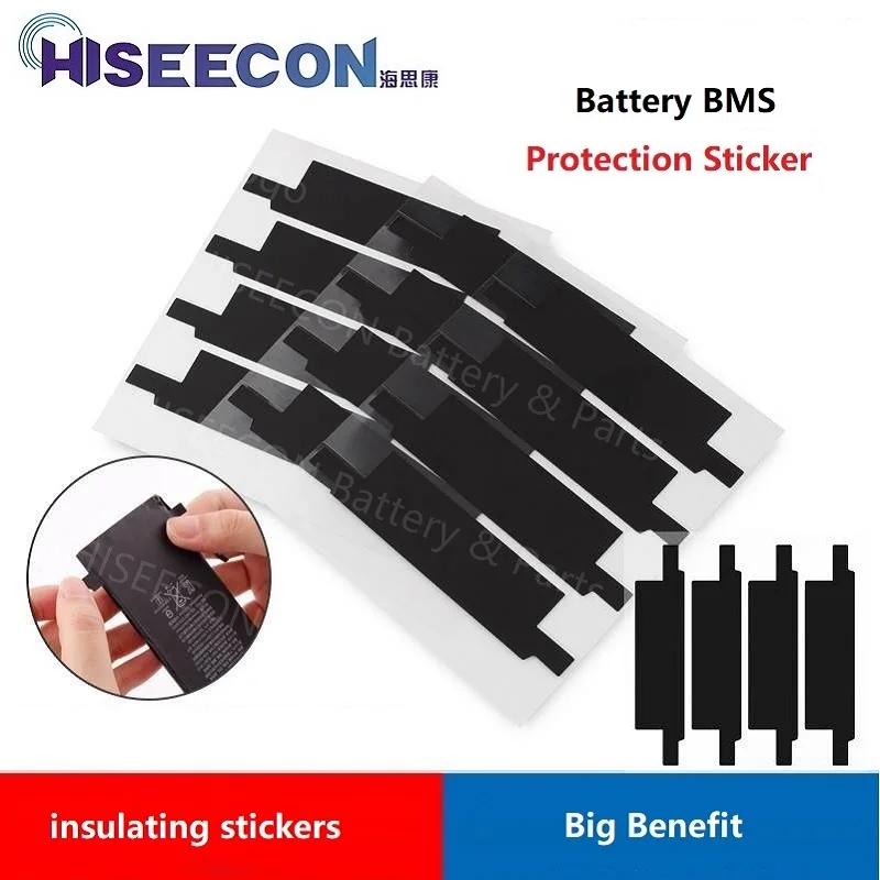 100Set HISEECON Battery Cell BMS Insulation Protection Sticker Flex Tape For iPhone XR XS 11 12 13 14 Pro Max Soldering Repair