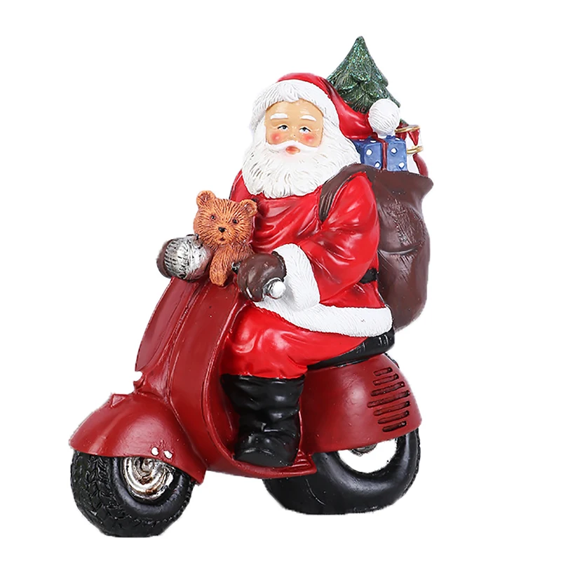 

Santa Claus Statue Home Decor Resin Christmas Ornaments Sculpture Interior Christmas Decoration Living Room Table Desk Drop Ship