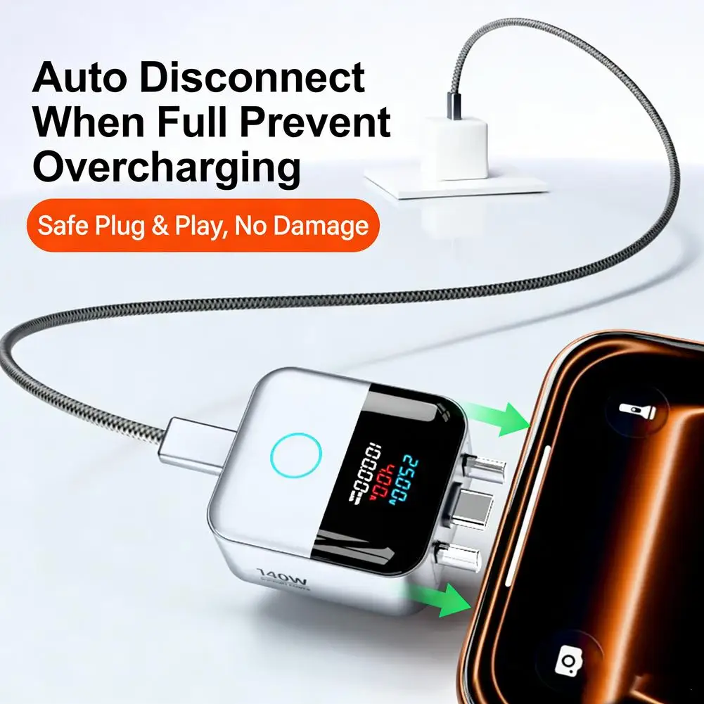 Full Charged SeparatorX02 Auto Disconnect Charger Adapter Comes With A Built-in Digital Display Screen Phone Power Cut Off Separ