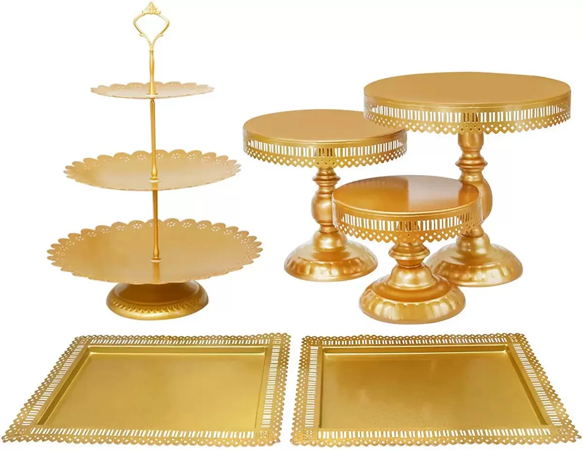 

10-13pcs Wedding Banquet Dessert Table Ornament Birthday Decoration Coffee Break Cold Meal Cake Afternoon Tea Tray Display Shelf