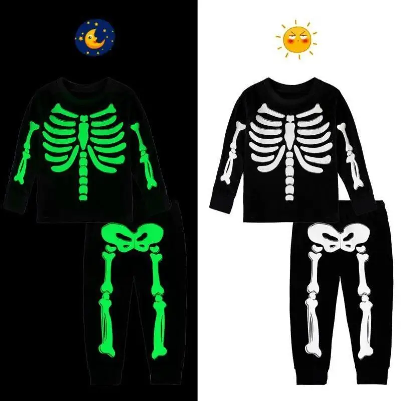 Ragazzi loween Costume Bambini Zucca Scheletro Vestiti divertenti C Bambini Abbigliamento da palcoscenico etnico Primavera 2023 Nuovo arrivo