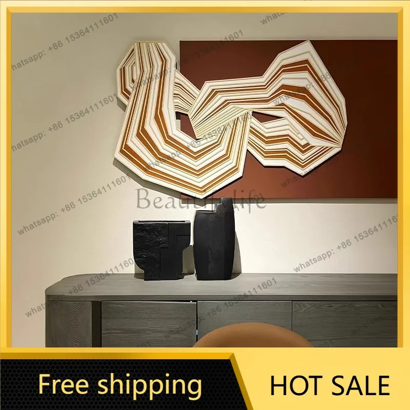 LJY Modern Minimalist Living Room Sofa Feature Wall Decoration with a High-End Feel