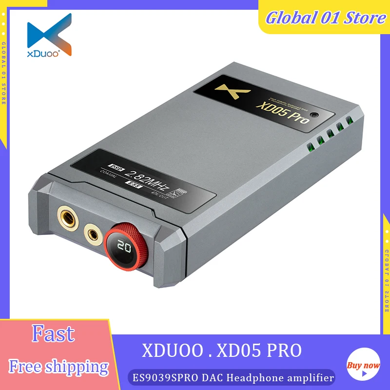 

XDUOO XD05Pro ES9039SPro Портативный полностью балансный ЦАП усилитель для наушников 4,4 сбалансированный USB XMOS XU316 AMP декодер