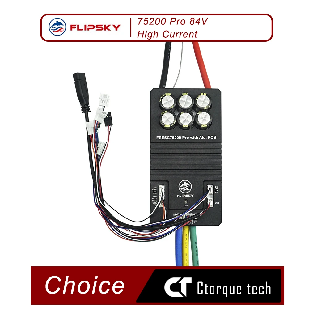 Flipsky 75200 Pro 84V hoge stroom met aluminium PCB gebaseerd op VESC voor vechtende robot surfplank AGV robot efoil