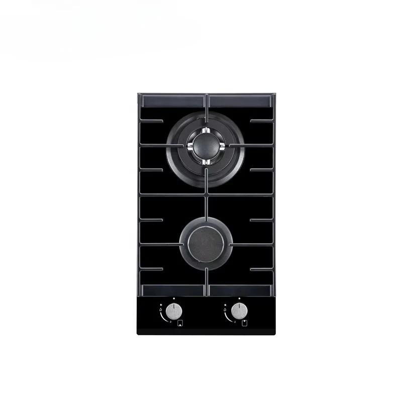 Manufacturer's Safe 2-Burner Gas Cooktop with Wok Burner Certified CE