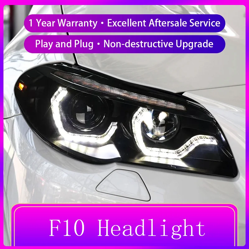 Headlight For BMW 5 Series 520 525 530 F18 F10 2010-2017 Front Light DRL Head Lamp Signal LED Configure Daylight Car Accessories