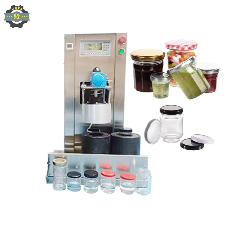 Máquina taponadora al vacío Bttle de vidrio, taponadora de salsa picante, sellador de tarros de vidrio, llenado de líquidos Manual
