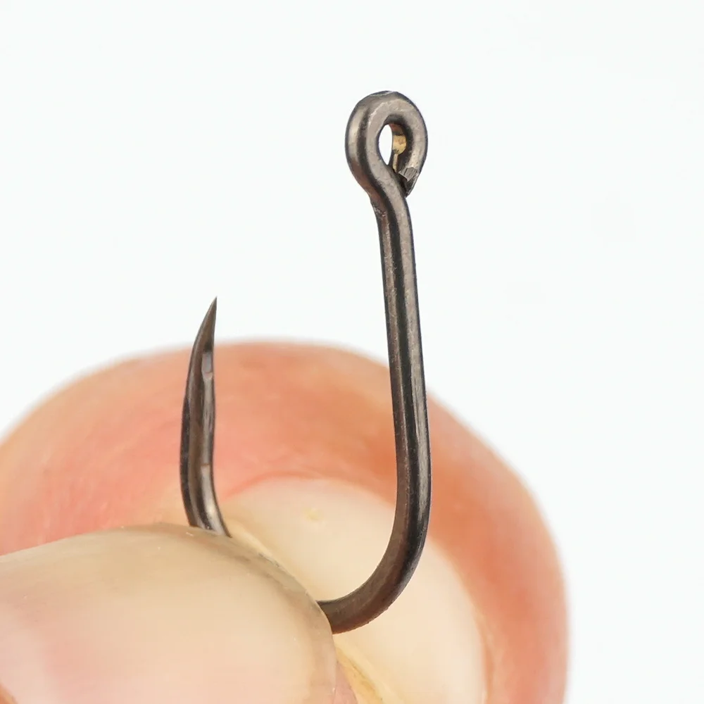 Hirisi 200Pcs High Carbon Stainless Steel Barbless Hooks PTFE Coating Fishing Hook Fishing Accessories 8002 image 3