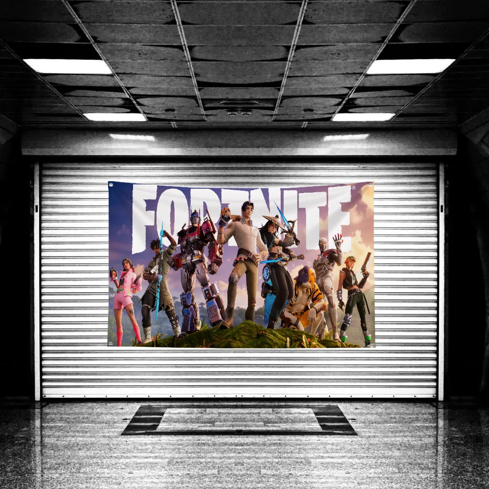 Decorative Flags and Banners F-Fortnite Outdoor Decor Room Aesthetic Wall Decoration Garage Car Flag Lgbt Flag to Hang Funny Y2k