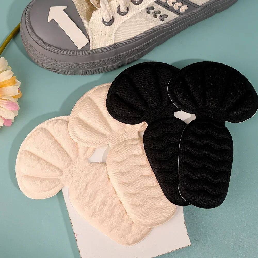 2-in-1-Fußpolster für Vorfuß und Ferse, selbstklebend, verhindert Blasenbildung, Schuh-Einlagen, rutschfest, zur Größenanpassung, geeignet für High Heels und Pumps. – Detail 5