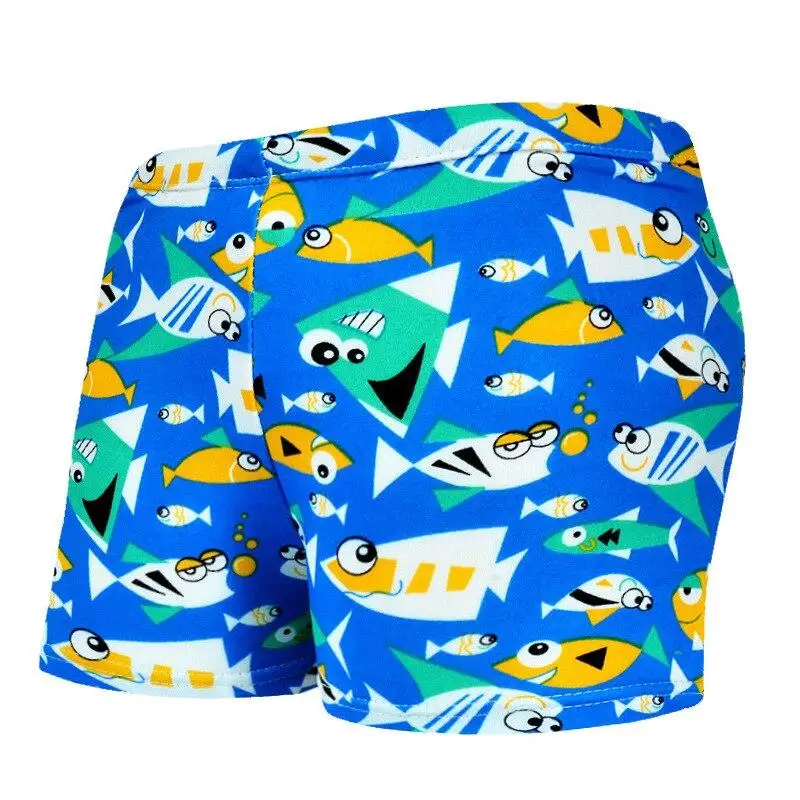 1pc Random Color Children's Summer Cartoon Print Swimming Trunks Boys Beach Pants Casual Toddler Board Shorts