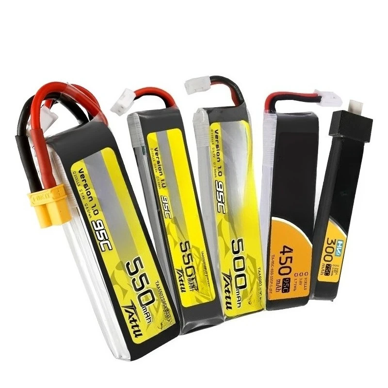 75C 95C 7.4/11.1/11.4V 1/2/3S يبو بطارية مع XT30 المكونات ل RC هليكوبتر كوادكوبتر FPV سباق الطائرة بدون طيار أجزاء 300/500/550mAh #2