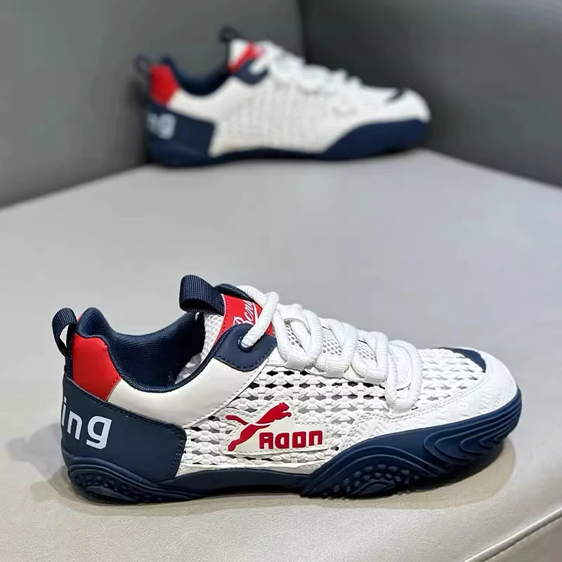 Men's Breathable Running Shoes Lightweight Mesh Upper Comfortable Soft Sole Sporty Casual Sneakers Trendy Summer Footwear