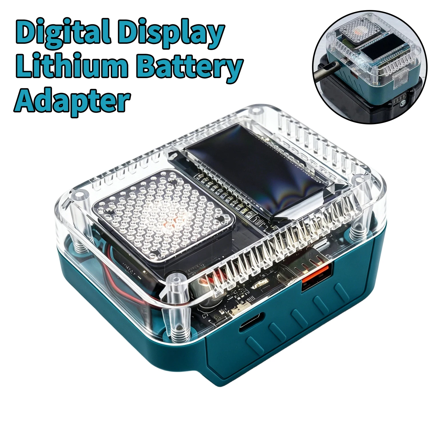Digital Display Lithium Battery Adapter Converter For Makita For Dewalt For Milwaukee For Bosch…