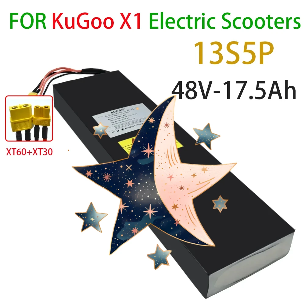 

100% New 48V 17500mAh Lithium Battery Pack for Kugoo X1/X1 Plus Original Electric Scooter Battery 17.5Ah with BMS