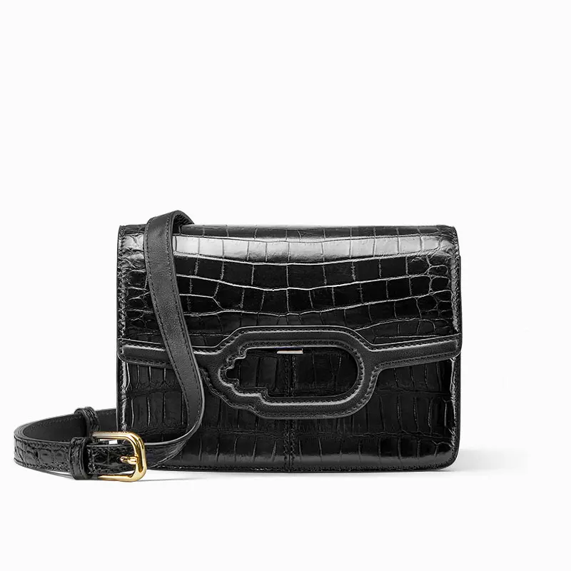 

gete new arrival Crocodile skin female Crocodile bag 2023 New women cross-body bag single shoulder small square bag femal flap