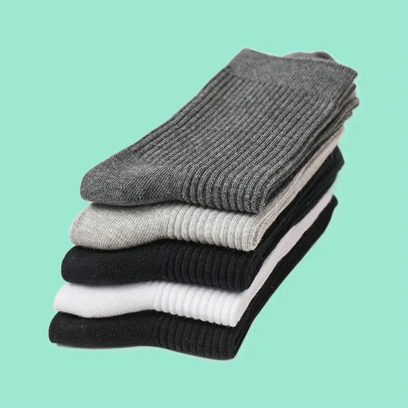 Chaussettes Bateau Respirantes pour Homme, en Coton, à Rayures Unies, Confortables, Décontractées, de Haute Qualité, Nouvelle Mode, 5/10 Paires