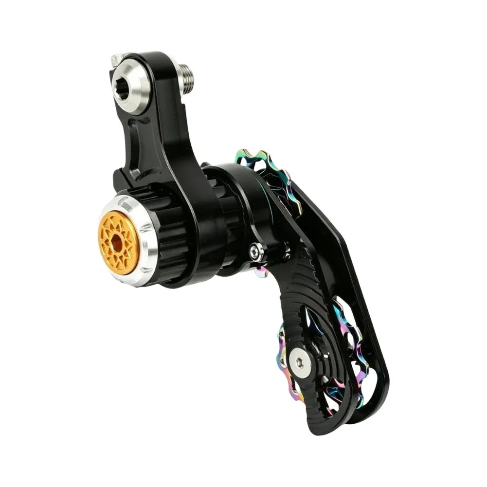 Robust DH Rear Derailleur for Mountain Bikes Featuring Metal Build Adjustable Damping and 18mm Adjustment Capability