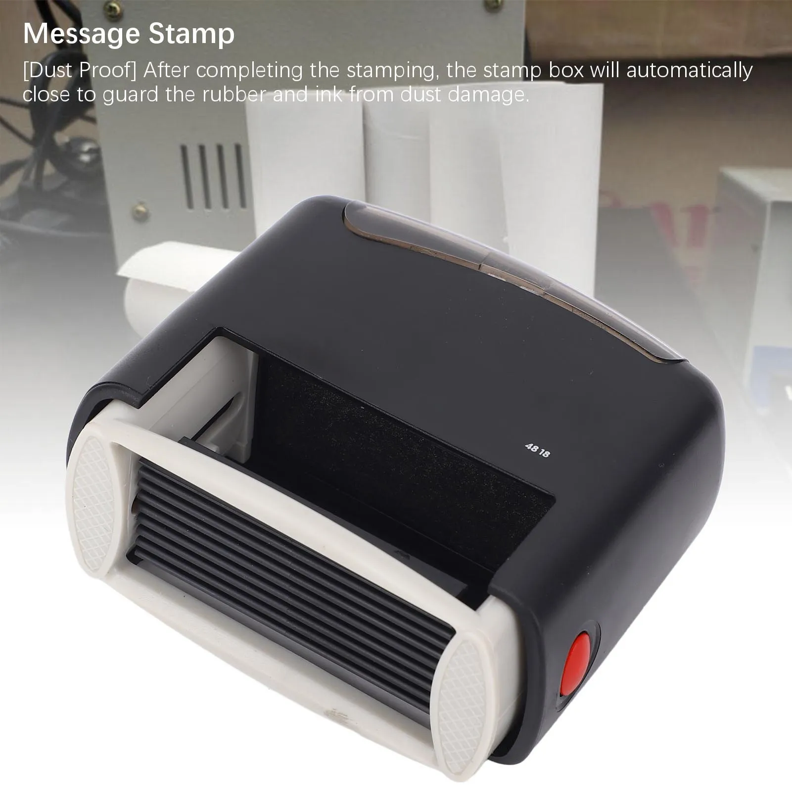 التحبير الذاتي ختم عنوان ختم 48x18 مللي متر قذيفة سوداء رقم رسالة رمز مزيج ختم شخصية التلقائي الختام