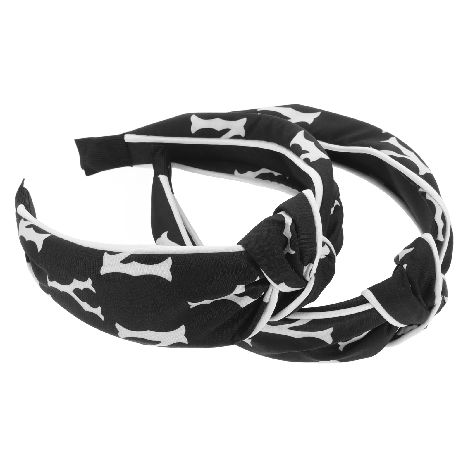 

2pcs Wide Knotted Headband For Women Top Knot Hair Bands Decorative Headwear Makeup Spa Boho Non Slip Headbands Girls Turban