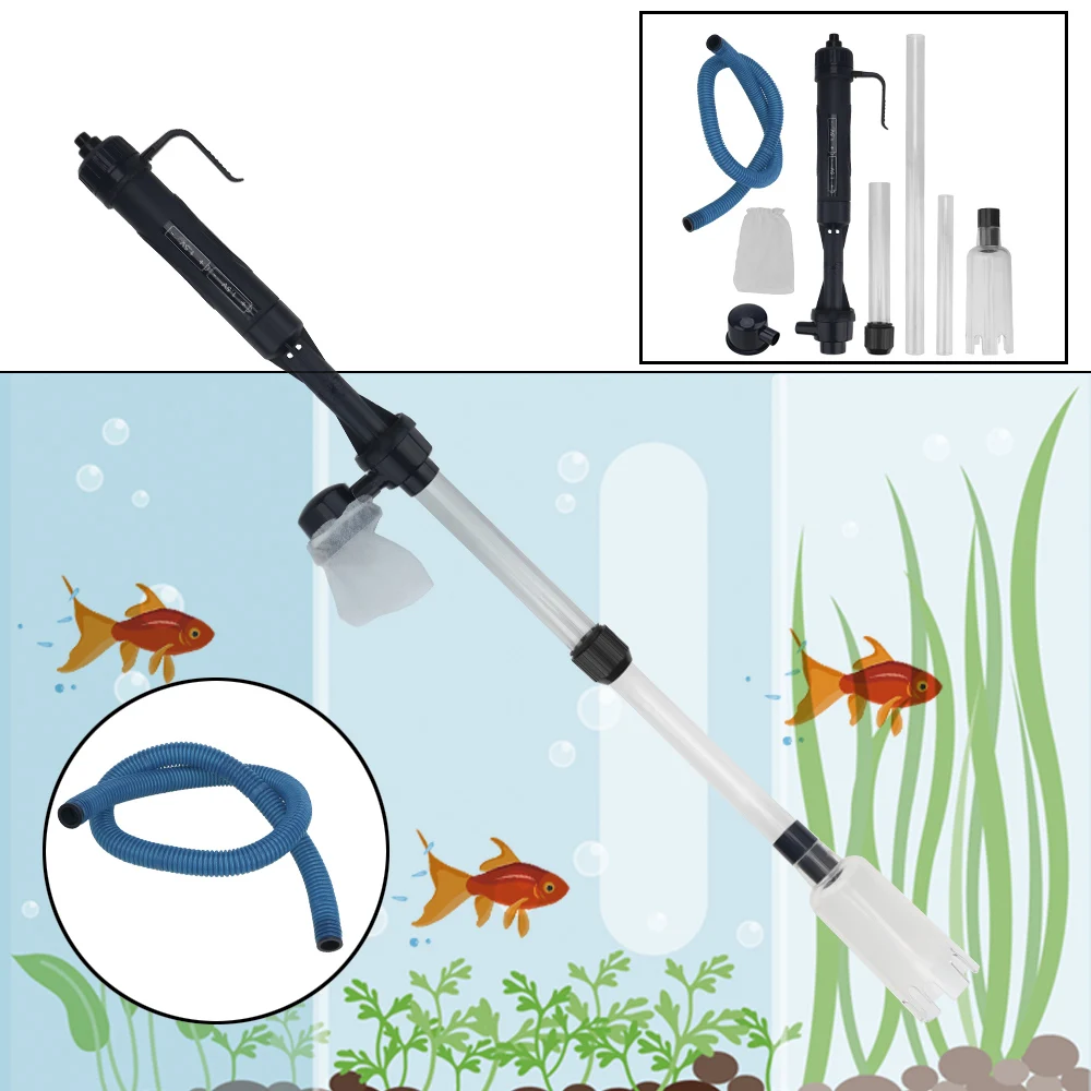 Electric Aquarium Siphon Water Change Pump Cleaning Tool Water Filter Pump for Fish Tank Aquarium Water Changer Gravel Cleaner