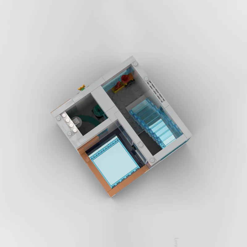 605 STKS Hot Selling MOC Moderne Familiehuis Modulaire Architectuur Modelbouw DIY Set Bakstenen Blokken Montage Speelgoed Vakantiegeschenken