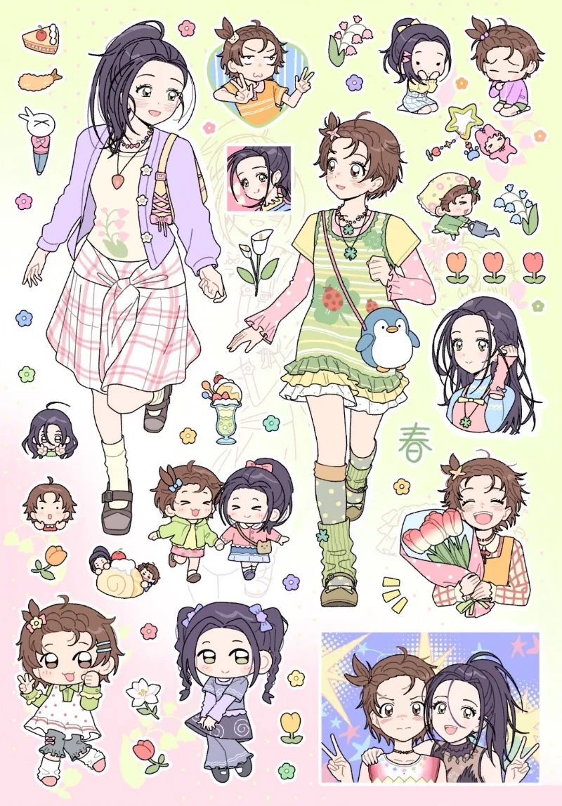 Kawaii Anime Sticker Cute Cartoon Characters Daily Life Seasonal Decorations for Journals view 4