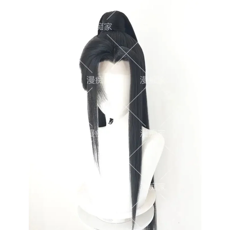 

ff34He Xuan Косплей TGCF Длинный черный парик по индивидуальному заказу Tian Guan Ci Fu Heaven Official's Blessing Синтетические волосы Головные уборы Хэллоуин P