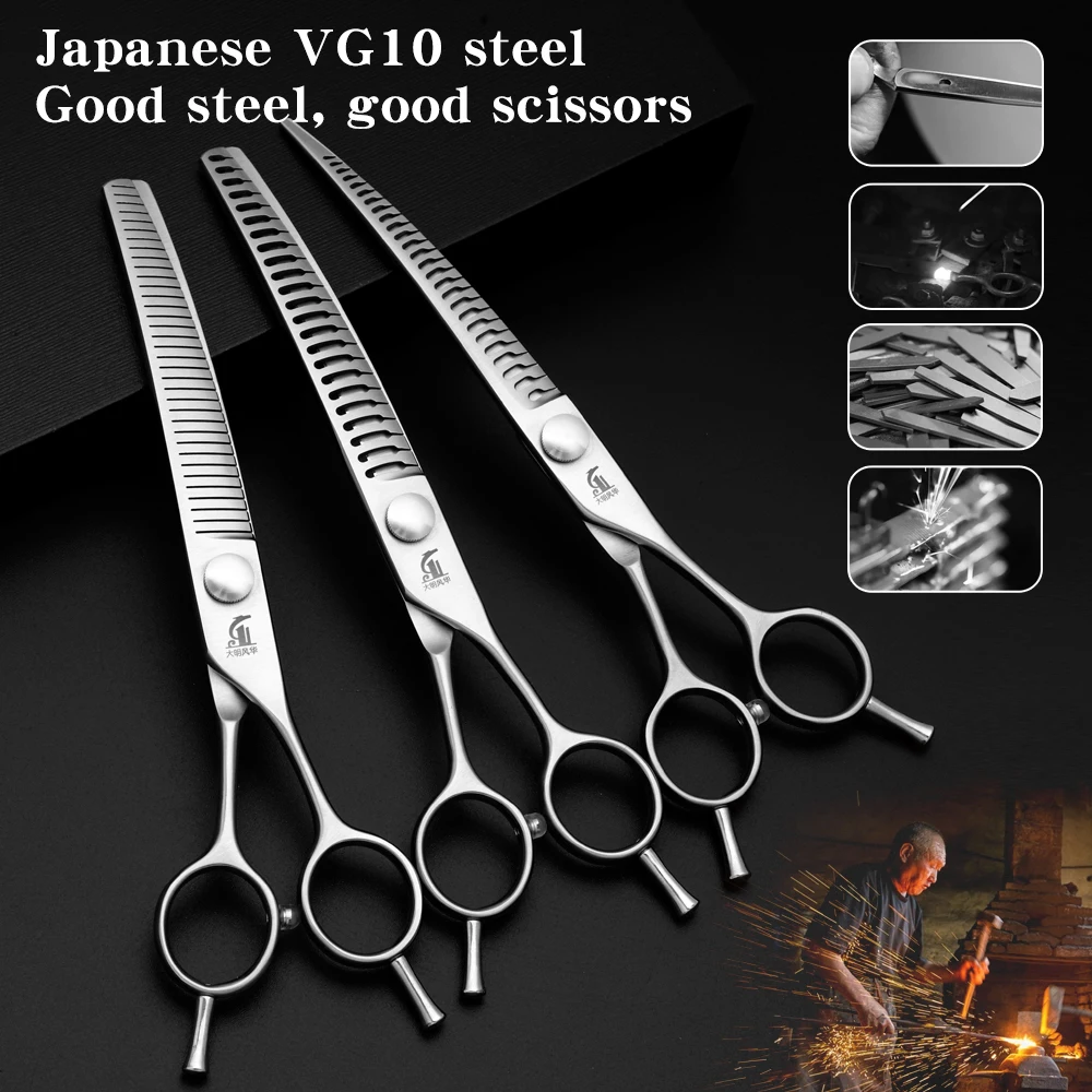 Bending Magic Scissors Professional Pet Beauty Scissors Beautician's Shop for Trimming VG10 Steel Natural Trimming 7.25 Inch