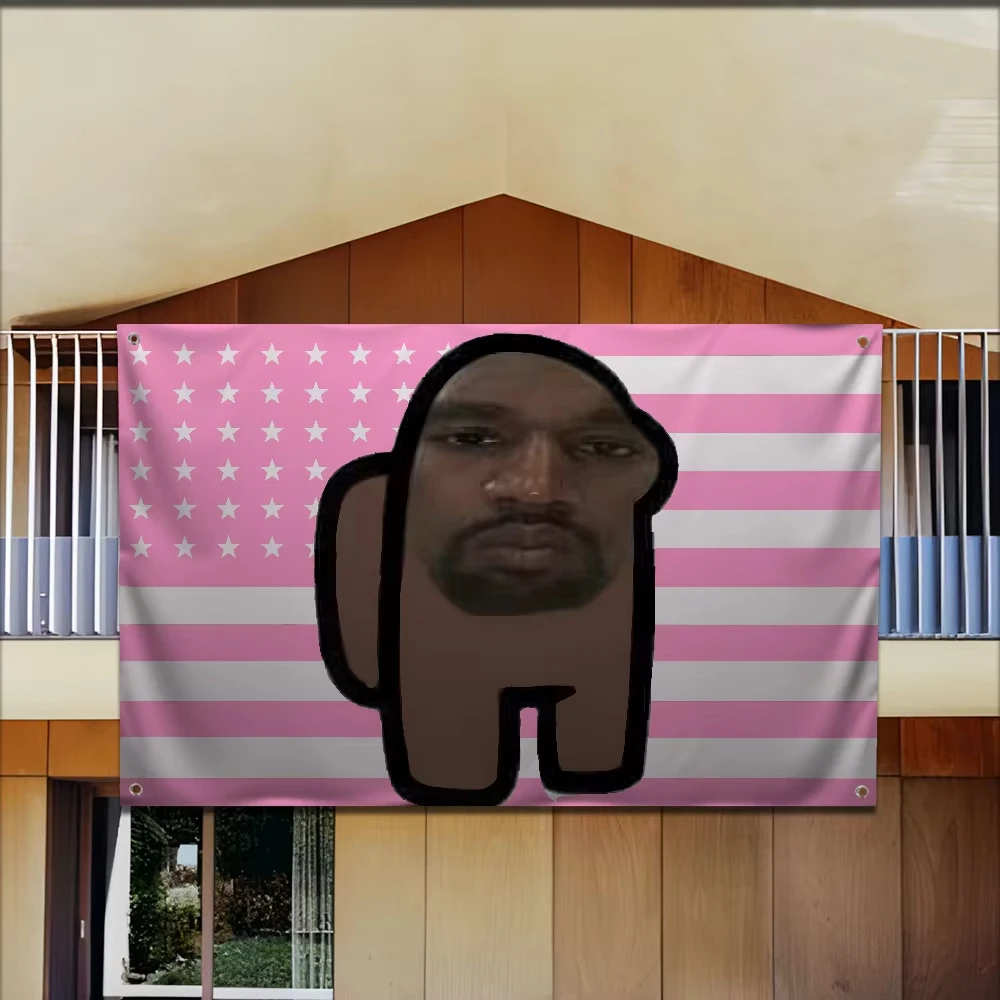 Kanye West YE Funny Flag | Flat Print | Versatile for Bedroom, Party, Living Room, Balcony & Outdoor | Wall Decor Banner