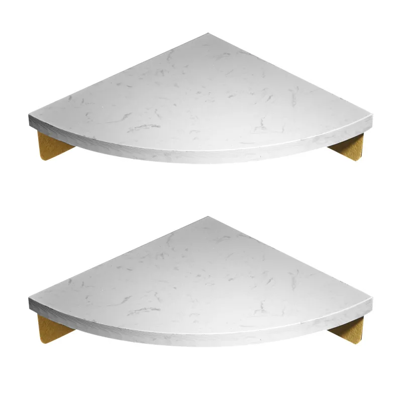 

Nordic bathroom triangular basket light luxury natural marble corner triangular rack shower storage rack free of punching