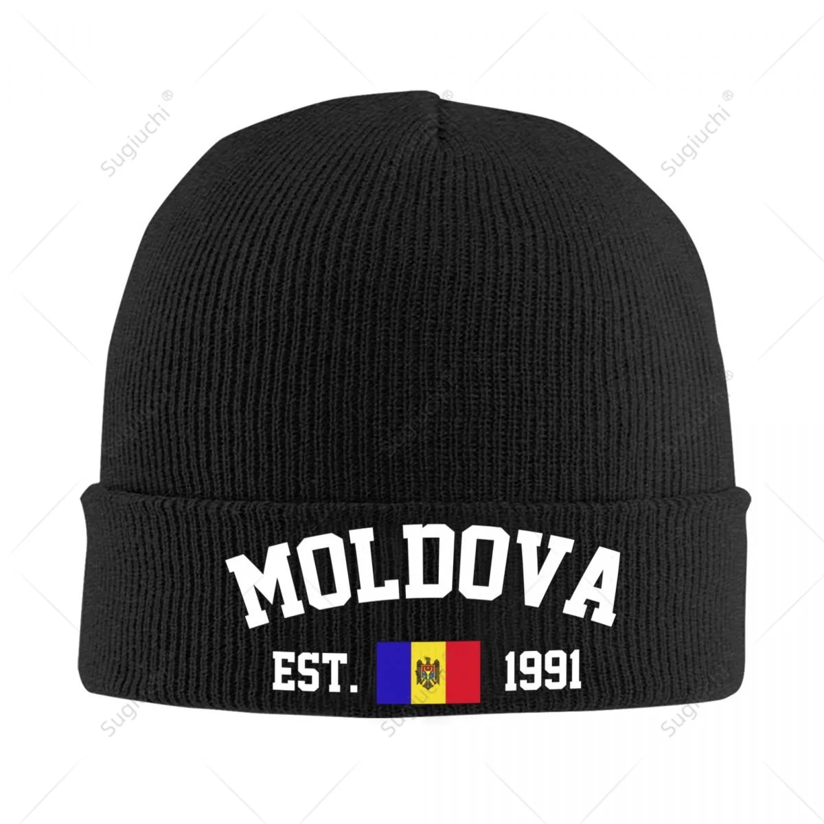 Unisex Moldova EST.1991 Knitted Hat For Men Women Boys Winter Autumn Beanie Cap Warm Bonnet