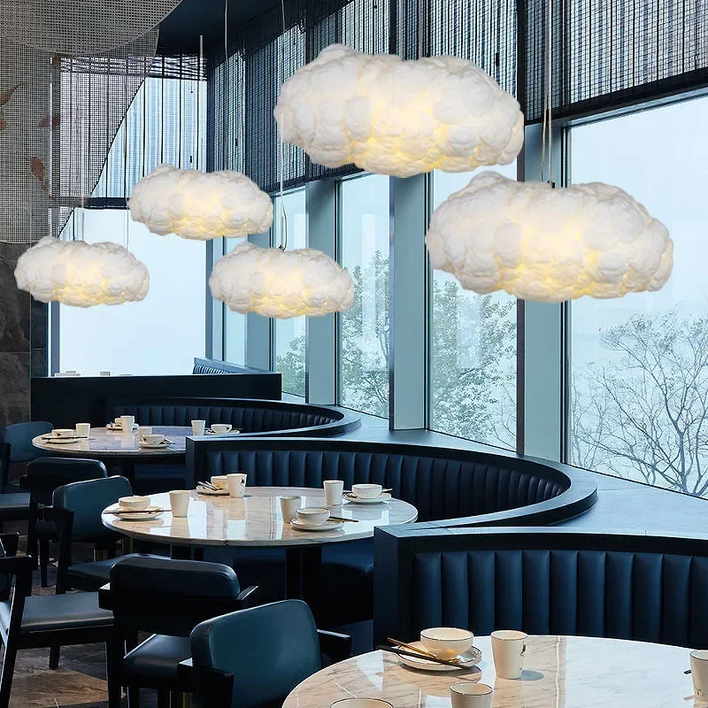 

Nordic Floating Cloud Pendant Lights Living Dining Children Room Led Chandelier Lighting Bedroom B&B Club Hanging Lamp Luminaire