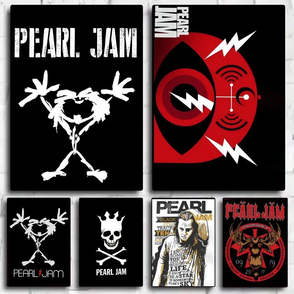 

Rock Band P-Pearl JamS Poster HD Art Sticky Wall Waterproof Home Living Room Bedroom Bar Aesthetic Decoration