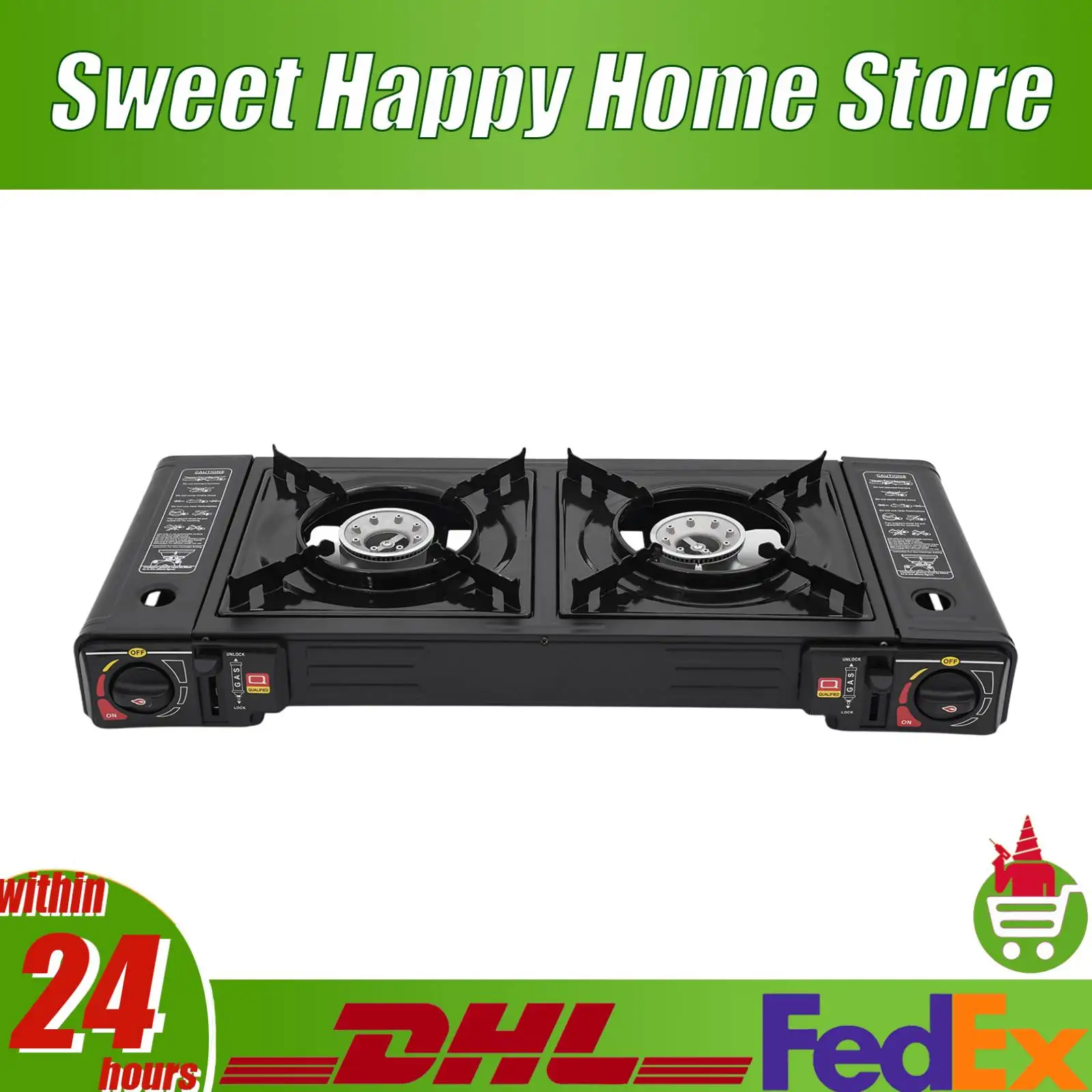 

Портативная походная газовая плита с 2 конфорками и чехлом для переноски для пикников, барбекю, приготовления пищи на природе, походов и путешествий