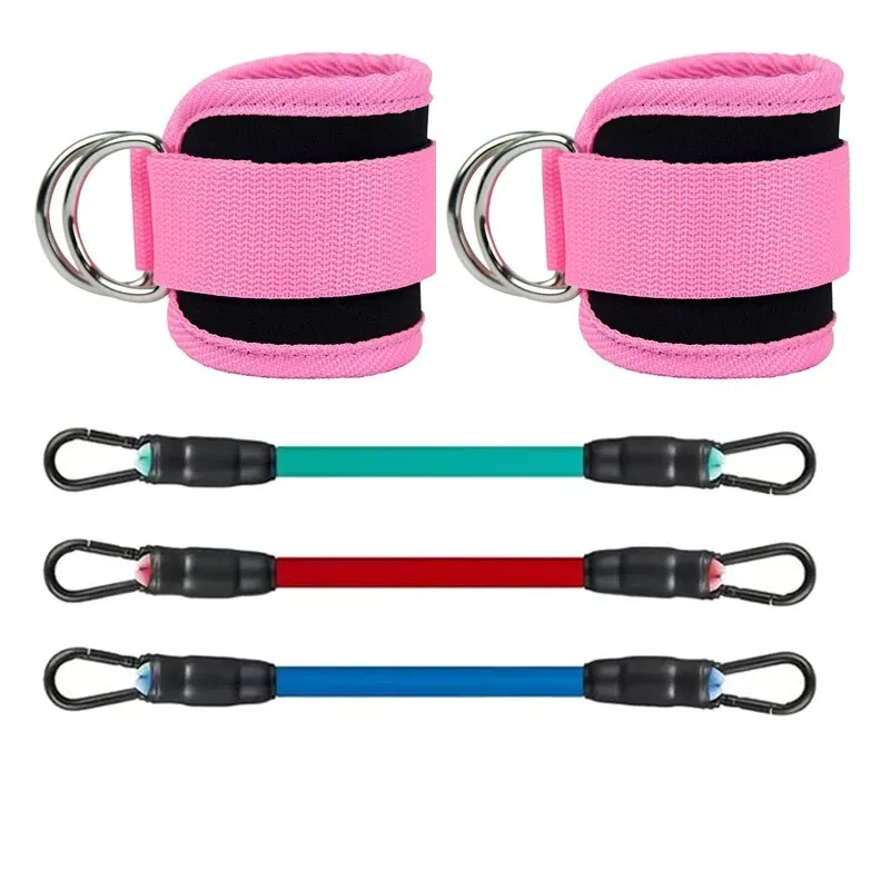 Enkelbandjes Weerstandsbanden Set Fitness Workout Oefenapparatuur Enkelgewicht Yoga Elastische Fitnessband Voor Gym Man Vrouw