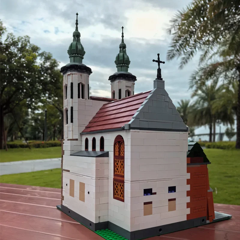 3039PCS Medieval Church Castle Buildings Sets Model MOC-124447 Creative Street View Modular Buildings Blocks Gift for Adults Kid