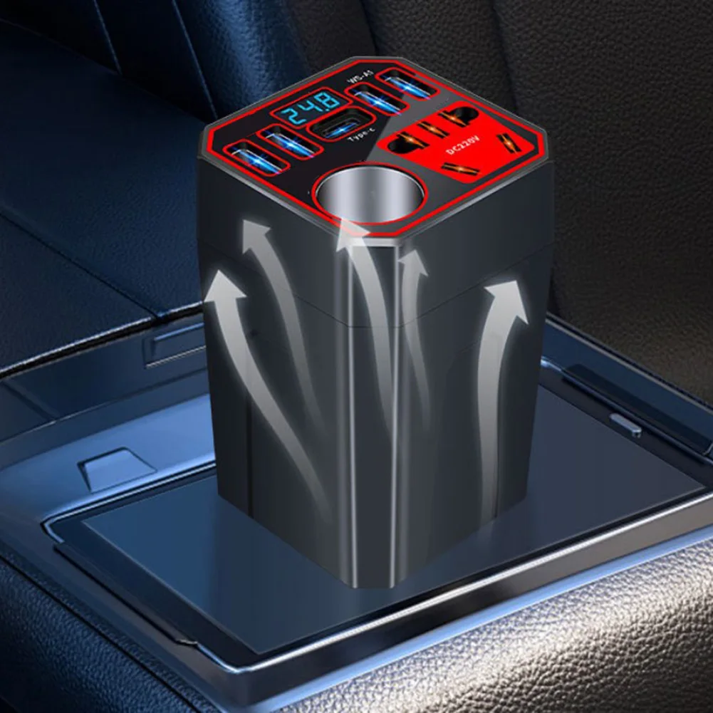 

Автомобильный инвертор мощностью 200 Вт, преобразователь 12 В/24 В в 220 В, светодиодный дисплей, многофункциональная розетка для зарядного устройства, быстрая зарядка, автомобильные аксессуары