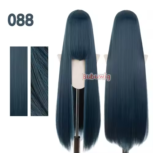 Bubuwig Synthetic Hair 100cm Long Straight Pure Color Cosplay Wigs Over 100 Colors Black White Red Blue Brown Wig Heat Resistant - Image 57