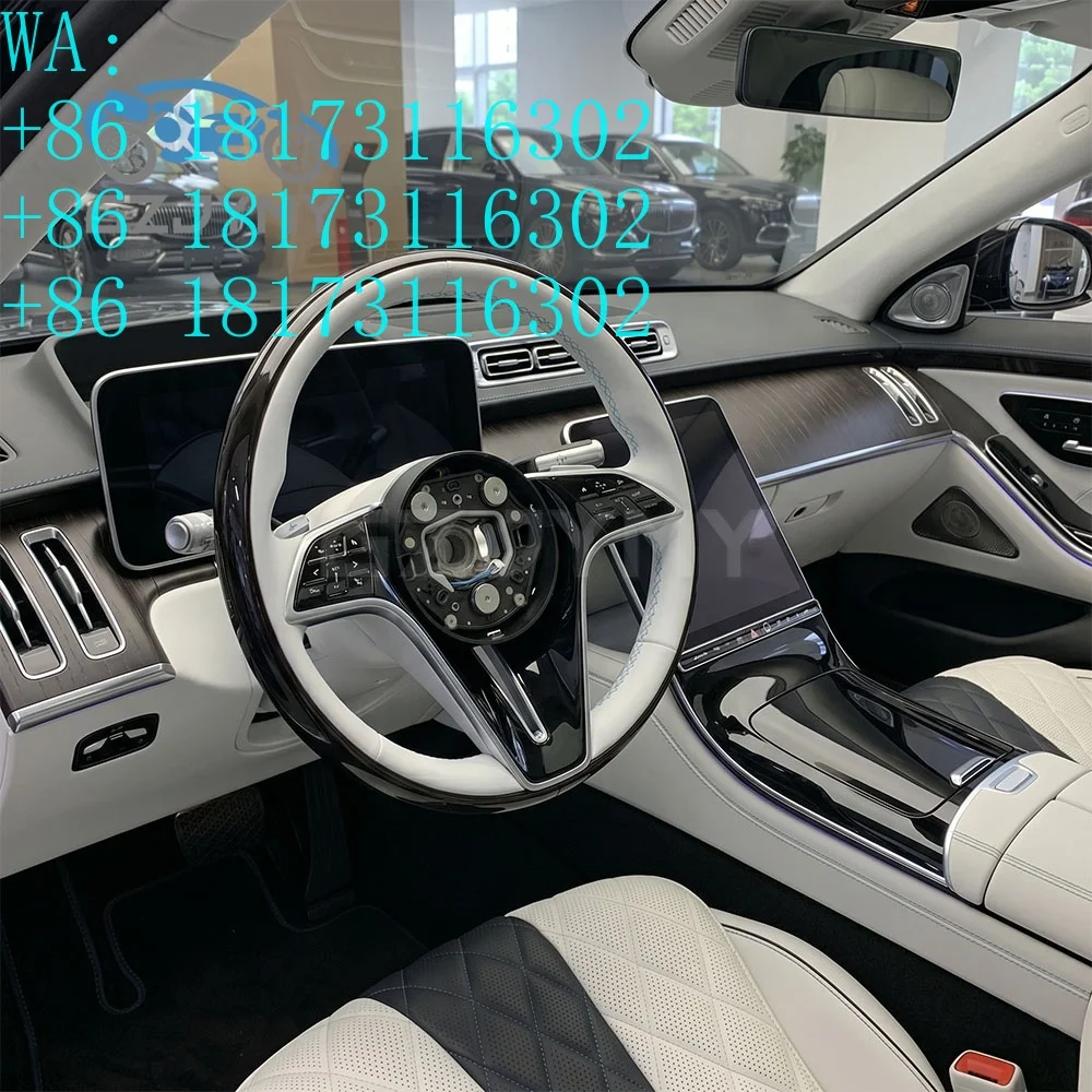 Factory Discounts White Leather Steering Wheel for  W223 V223 W213 W205 W167 X167 C118 W212 W176 W238 E250 E300 E350