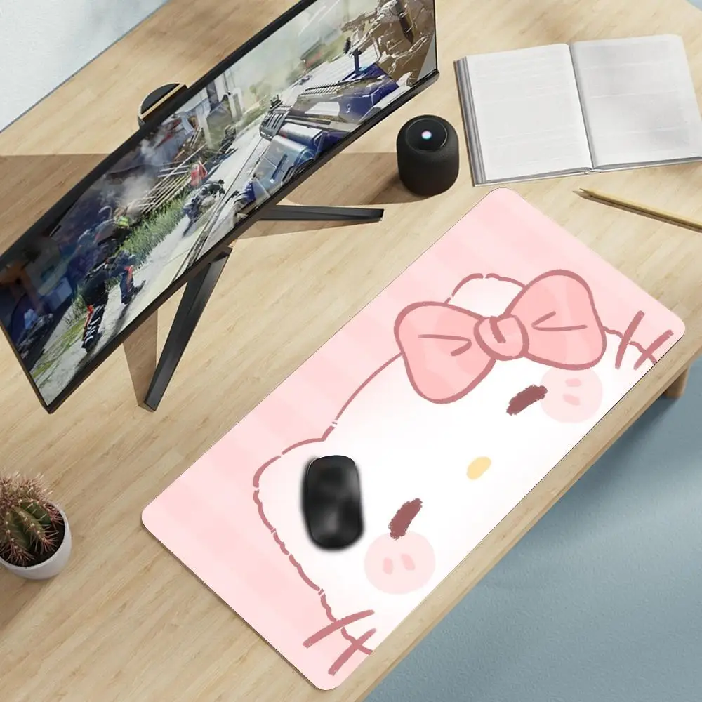 MINISO Sanrio Kawaii Cute Cat Hello Kitty Cinnamoroll Kuromi My Melody Mousepad  Mouse Mat Desk Mat With Pad gaming accessories