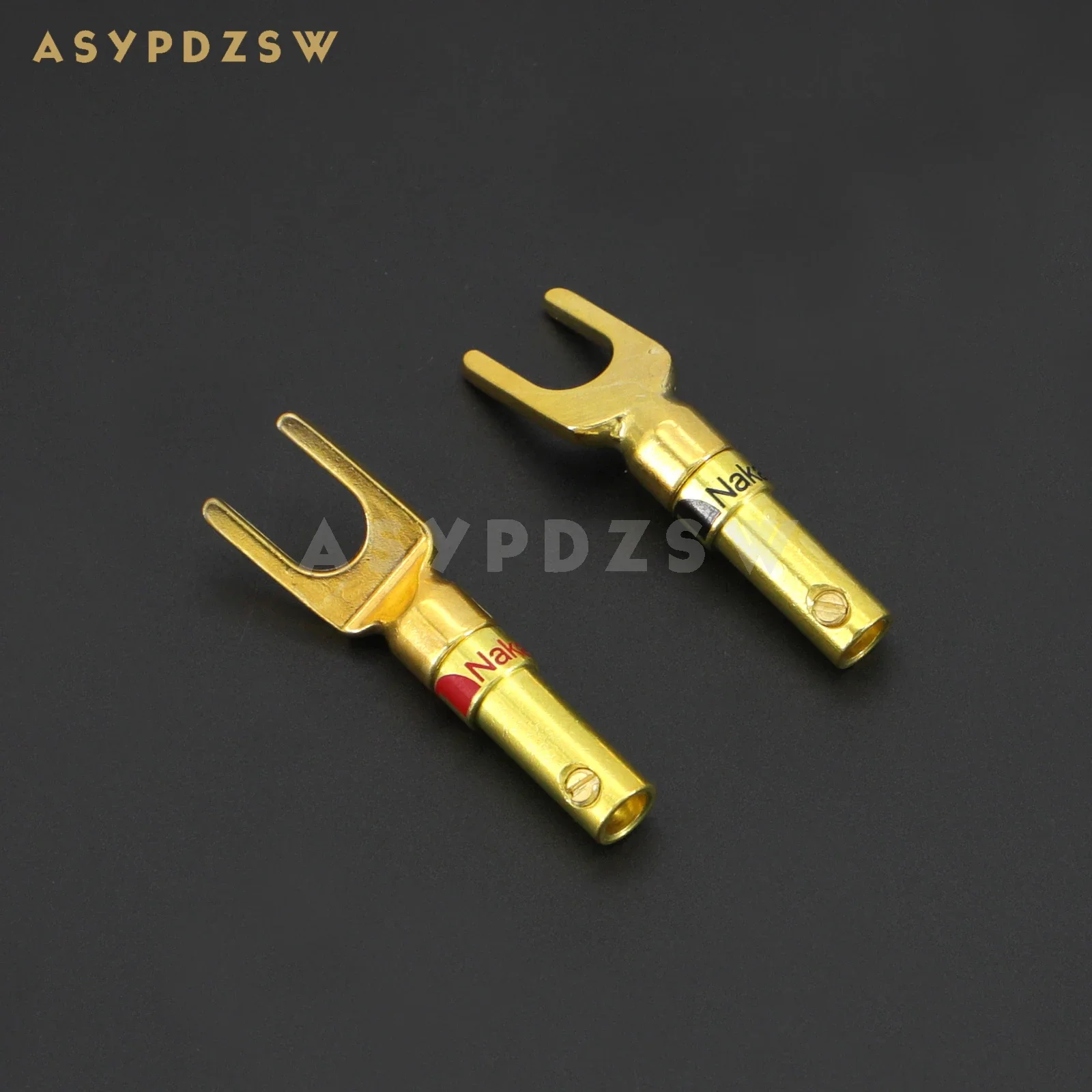 1 Pair HIFI Nakamich Pure copper Gold-plated Type-Y plug Speaker terminal Solder-free plug