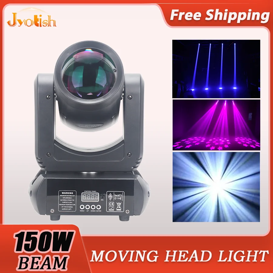 150W LED Beam Spot Wash Moving Head light Stage Effect Lighting Equipment Spotlights DMX512 Sound Control For DJ Party Wedding